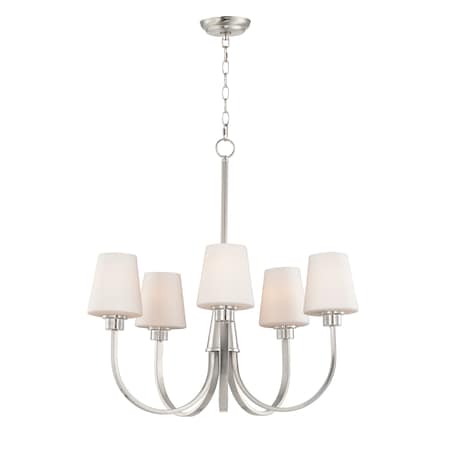 Maxim Lighting Shelter 5-Light 27" Wide Satin Nickel Chandelier 11825SWSN